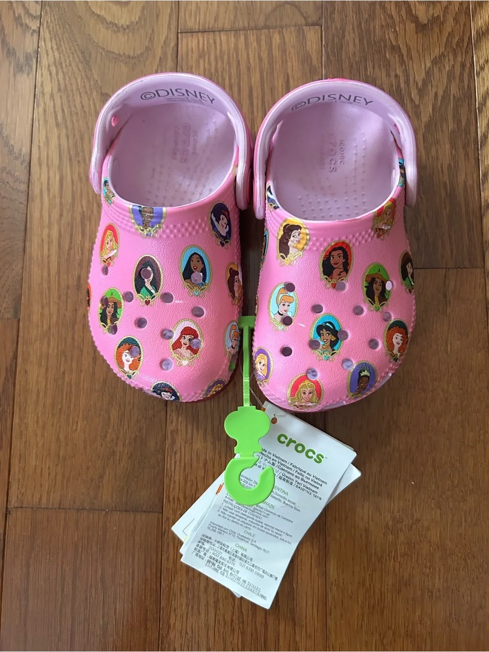 CROCS Pink Disney Princess Kids' Clog Shoes Size 7 NWT